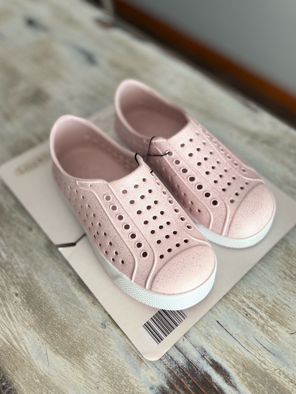 NWT Lily & Dan Pink Glitter Toddler Slip On Shoes 9/10